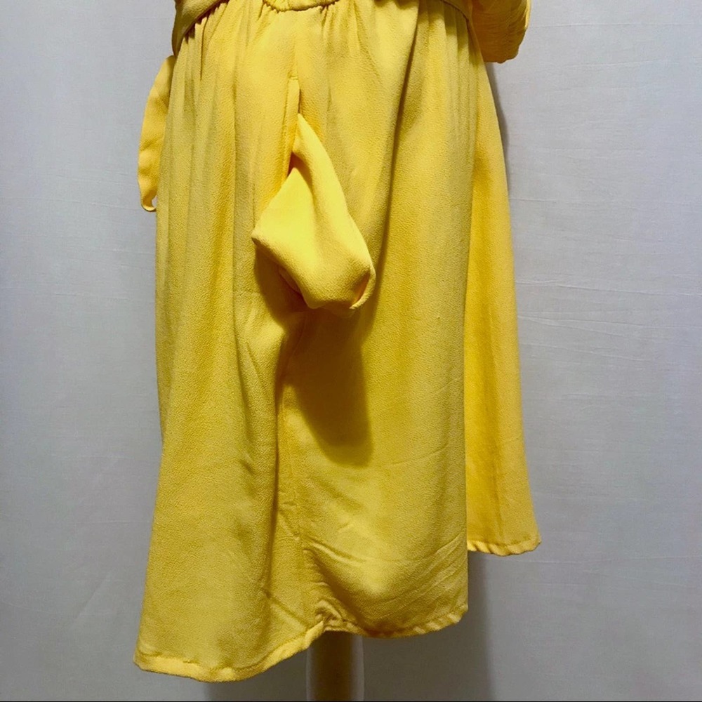 Loft Plus Size NWT Yellow Floral Ruffle Dress Women Various - Picture 6 of 14